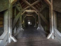 Historische Holzbrücke über die Donau bei Beuron